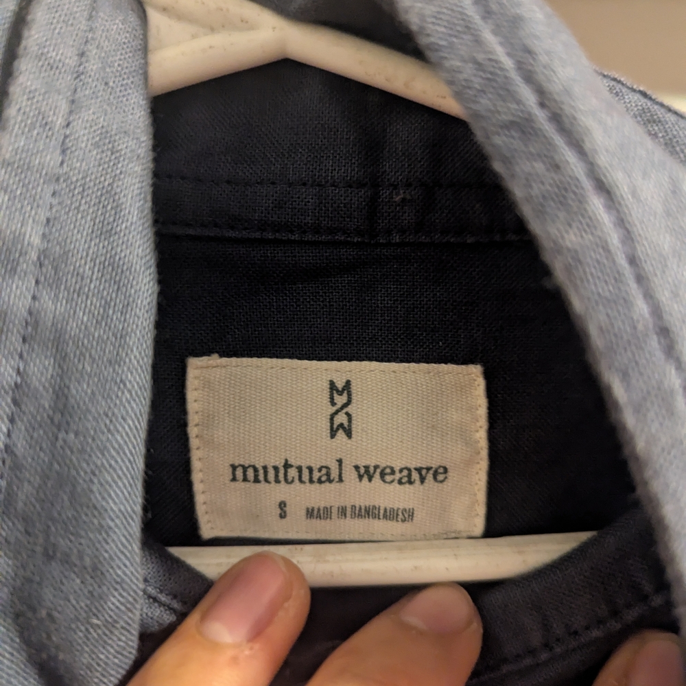 Mutual Weave Men's Blue Dress Shirt